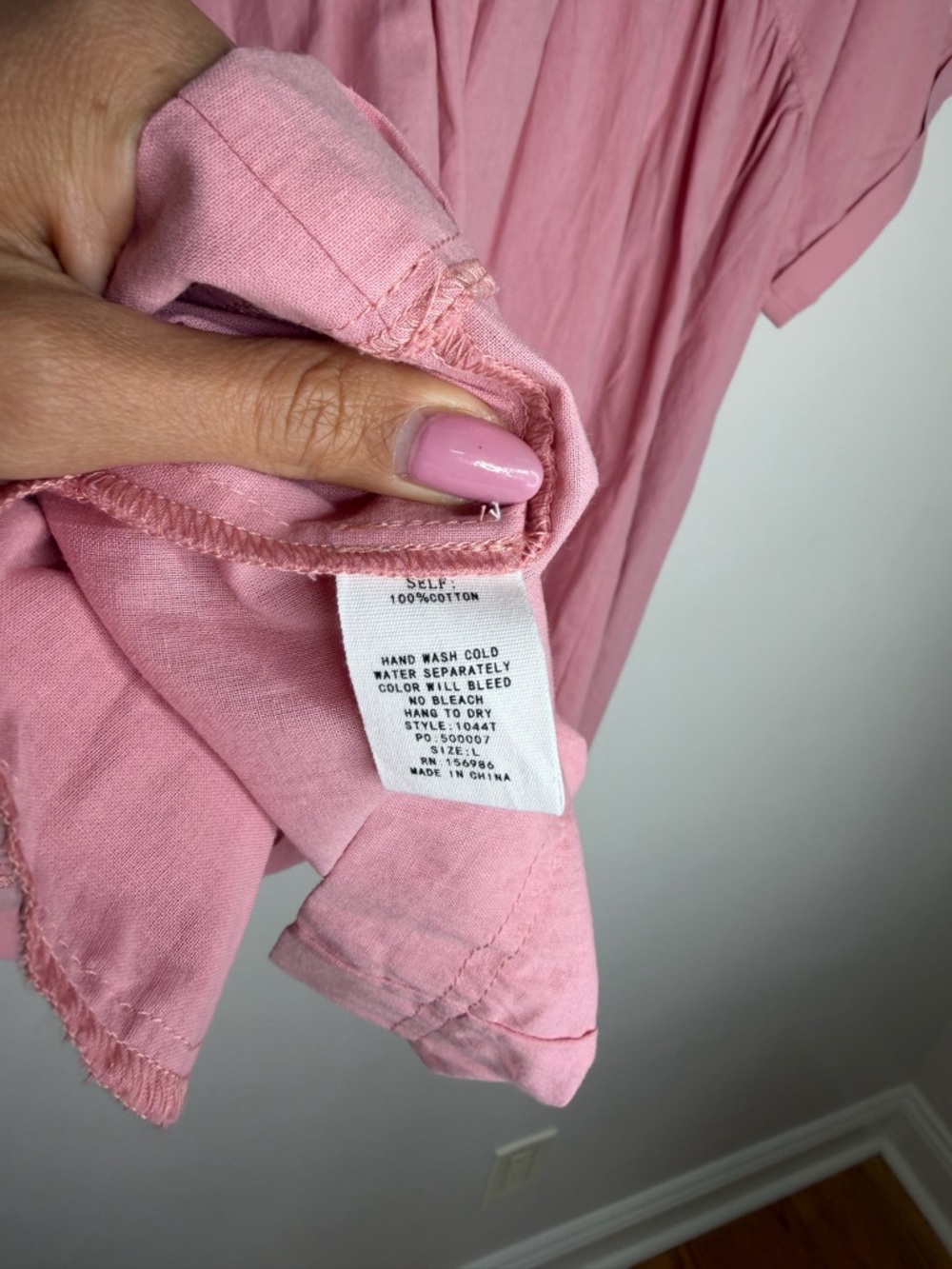 Women's Pink Peplum Pocket Top - Picture 6 of 6
